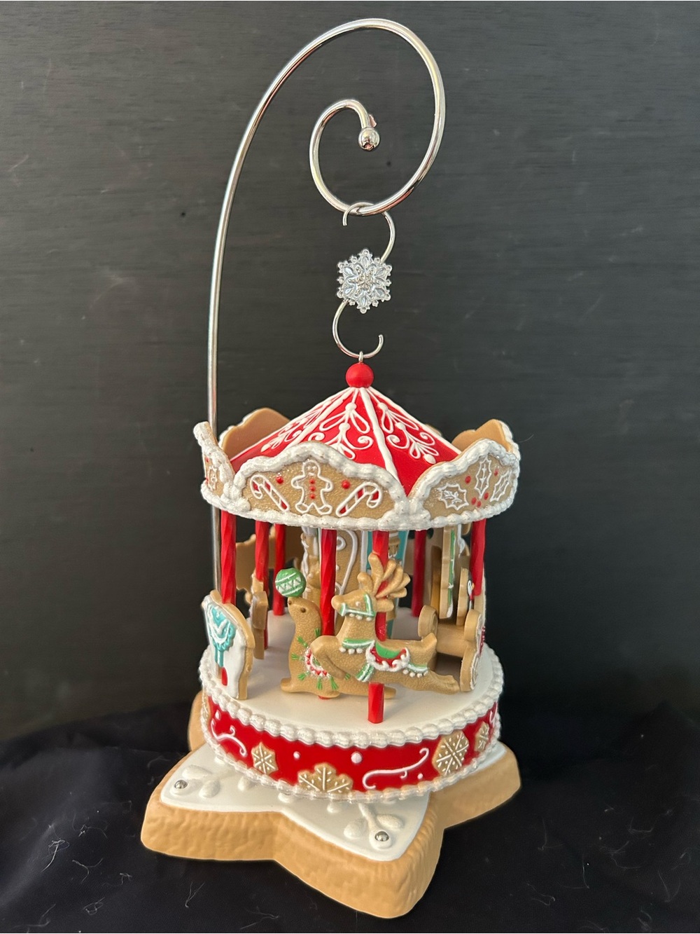 Gingerbread Carousel 2020 Artist Signed Ornament with Hanger